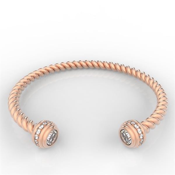  Vòng thiết kế XO - S95 + Đá Moissanite 