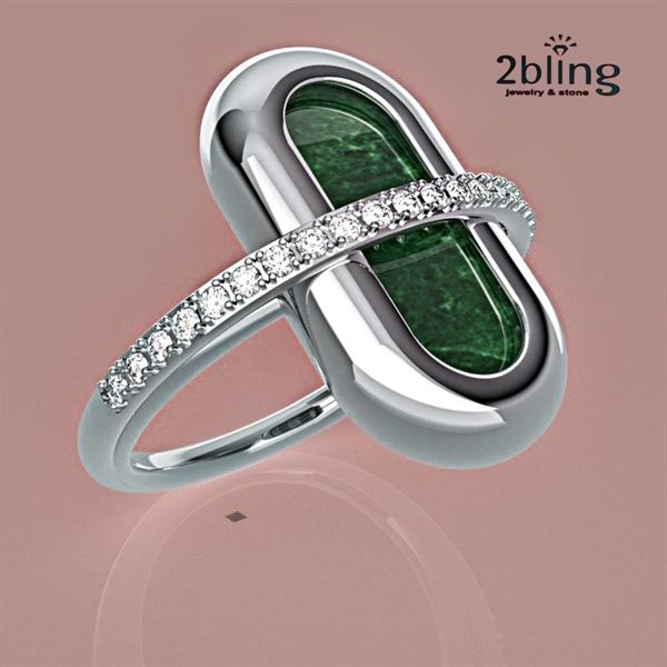  Nhẫn Thiết Kế Yên Đá Jadeite - 2BJNTK11 