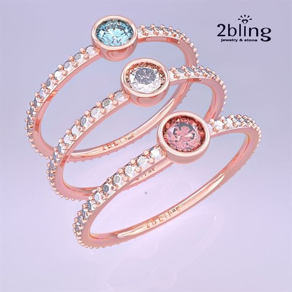  Nhẫn Thiết Kế 18K - Đá Topaz - 2BJNTK44 