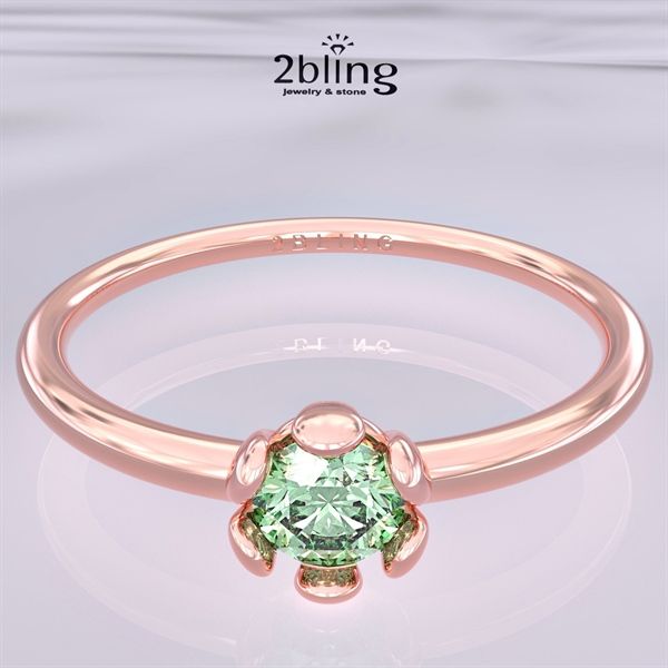  Nhẫn Thiết Kế 18K - Đá Garnet - 2BJNTK35 