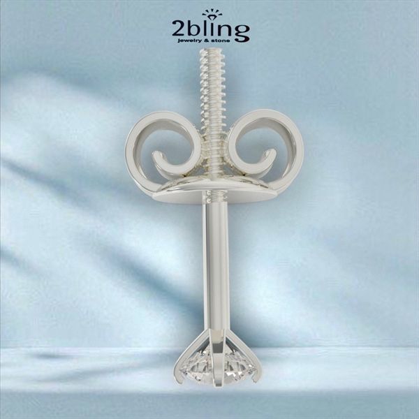  Bông tai NONI7 - 1 hột 3 ly 