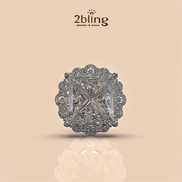  Bông tai nữ đá moissanite - 2BJB11 - Silver 