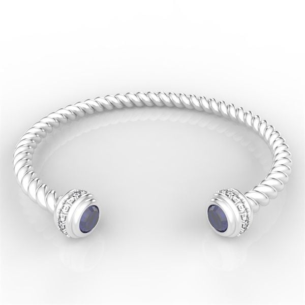  Vòng thiết kế XO - S95 + Đá GARNET hồng 