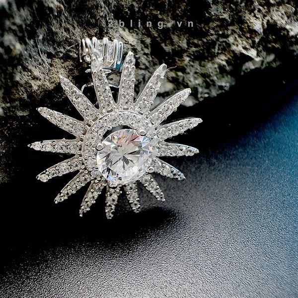  Bông tai nữ đá moissanite - 2BJB13 - Silver 