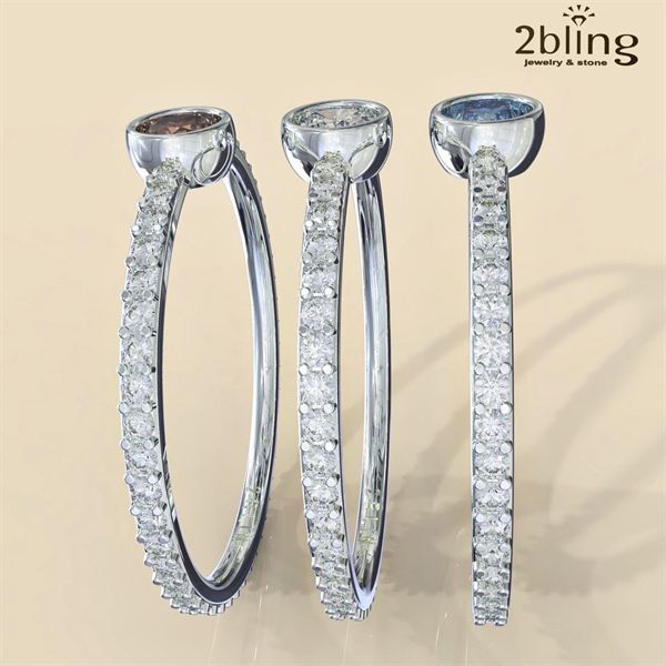 Nhẫn Thiết Kế 18K - Đá Topaz - 2BJNTK44 