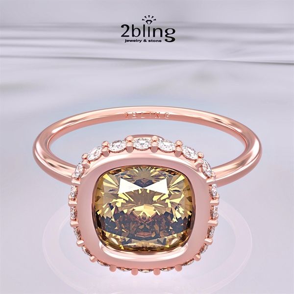  Nhẫn Thiết Kế 18K - Đá Tourmaline - 2BJNTK64 