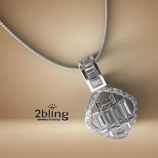  Mặt dây chuyền NONI 9 - hình thoi đính đá 