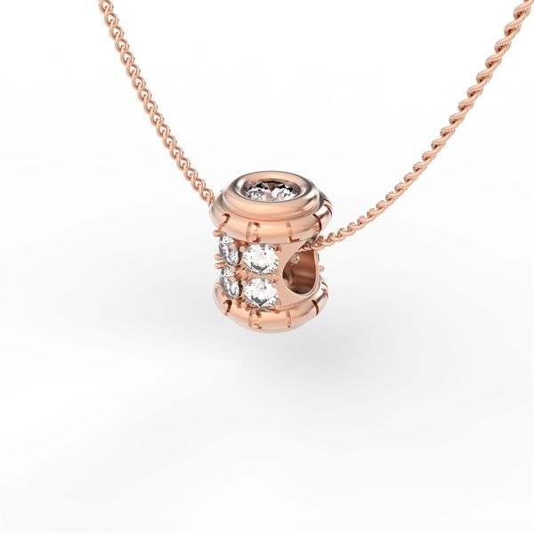  Mặt dây chuyền thiết kế XO - S95 + Đá GARNET hồng 