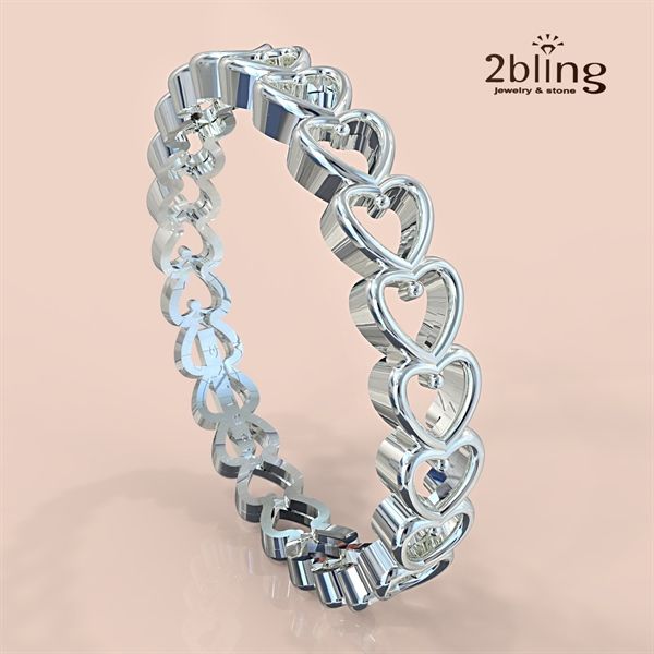  Nhẫn Thiết Kế 14K - Nhẫn Trái Tim Kết - 2BJNTK24 