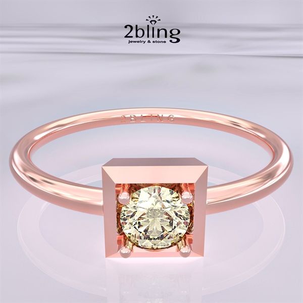  Nhẫn Thiết Kế 18K - Đá Garnet - 2BJNTK36 