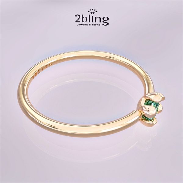  Nhẫn Thiết Kế 18K - Đá Garnet - 2BJNTK35 