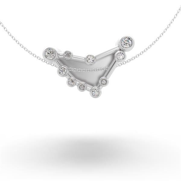  Mặt dây chuyền thiết kế CUHODA Capricorn - S95 + Đá Moissanite 