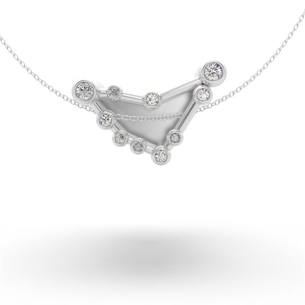  Mặt dây chuyền thiết kế CUHODA Capricorn - S95 + Đá Moissanite 