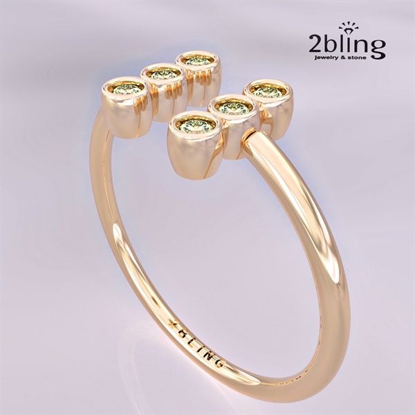  Nhẫn Thiết Kế 18K - Đá Tourmalin - 2BJNTK61 