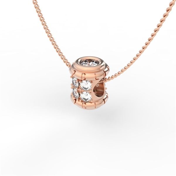  Mặt dây chuyền thiết kế XO - S95 + Đá Moissanite 