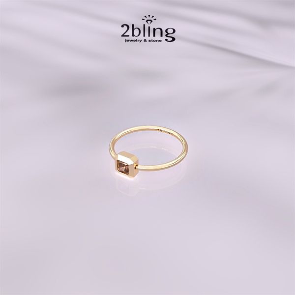  Nhẫn Thiết Kế 18K - Đá Garnet - 2BJNTK34 