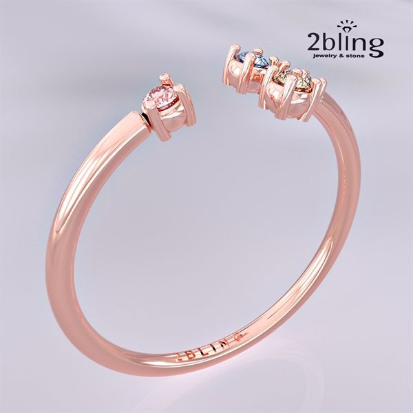  Nhẫn Thiết Kế 18K - Đá Tourmalin - 2BJNTK52 