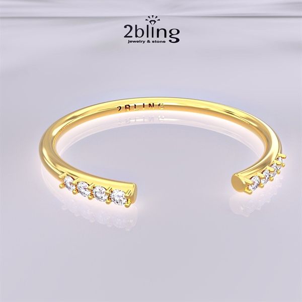  Nhẫn Thiết Kế 18K - Đá Moissanite - 2BJNTK34 