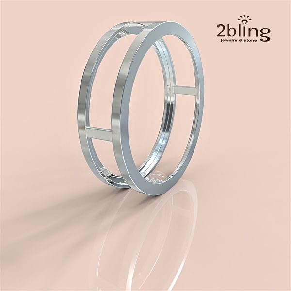  Nhẫn Thiết Kế 14K - Nhẫn 2 Đường Song Song - 2BJNTK25 