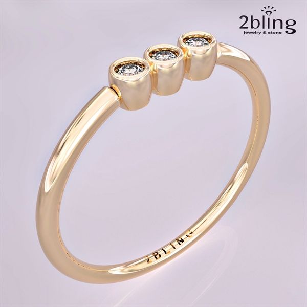  Nhẫn Thiết Kế 18K - Đá Tourmalin - 2BJNTK60 