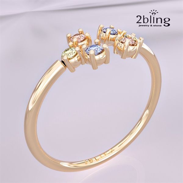  Nhẫn Thiết Kế 18K - Đá Tourmalin - 2BJNTK53 