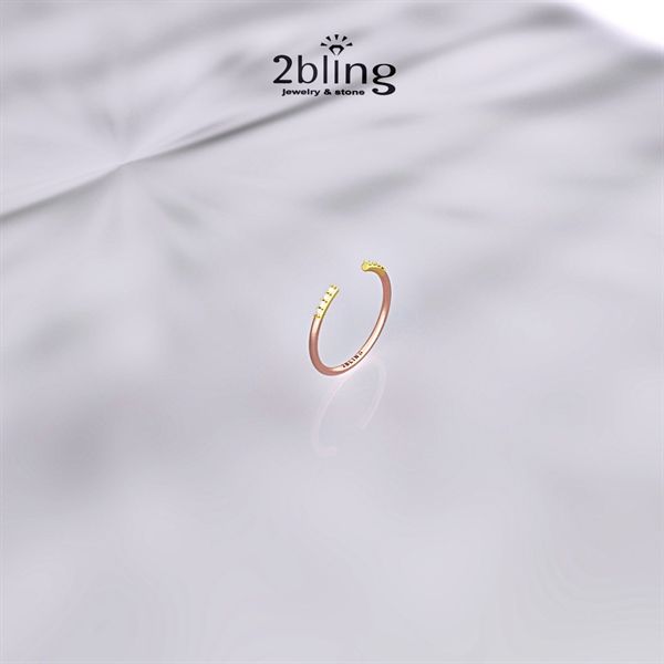  Nhẫn Thiết Kế 18K - Đá Moissanite - 2BJNTK34 