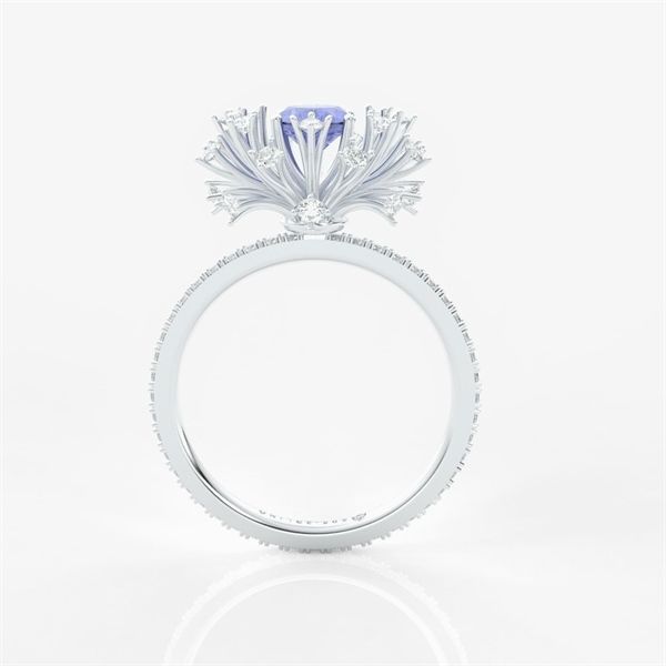  Nhẫn Thiết Kế Lolite - Đá Lolite + Đá Moissanite - 2BJNTK69 