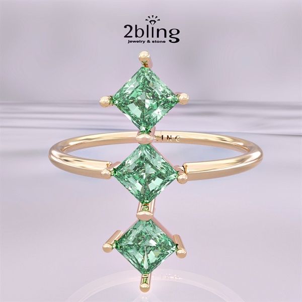  Nhẫn Thiết Kế 18K - Đá Garnet - 2BJNTK31 