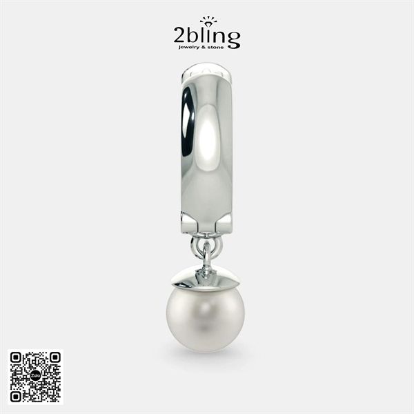  Bông tai ngọc trai + đá moissanite 