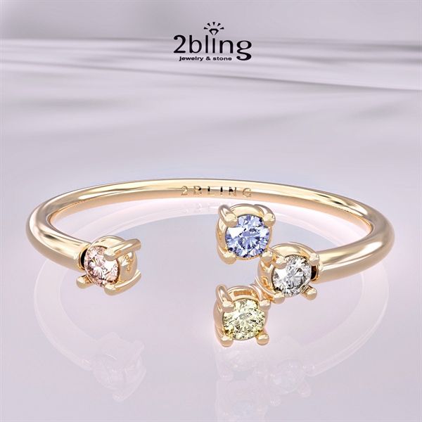  Nhẫn Thiết Kế 18K - Đá Tourmalin - 2BJNTK52 