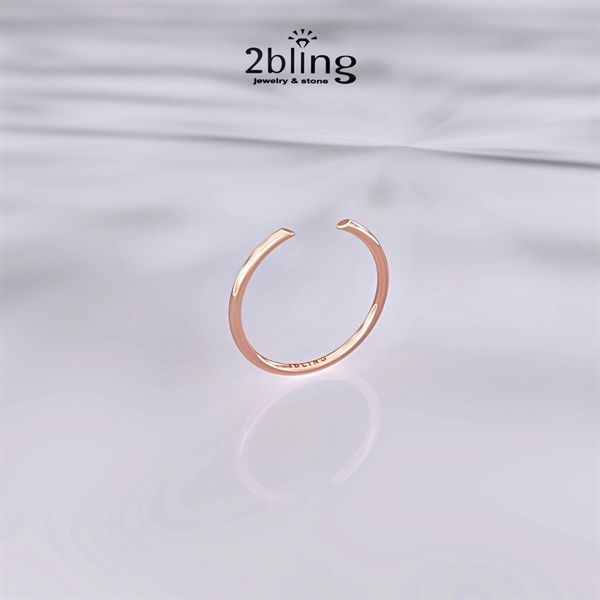  Nhẫn Thiết Kế 18K - Nhẫn Mở Trơn - 2BJNTK67 