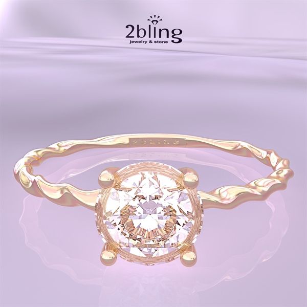  Nhẫn Thiết Kế 18K - Đá Moissanite - 2BJNTK39 