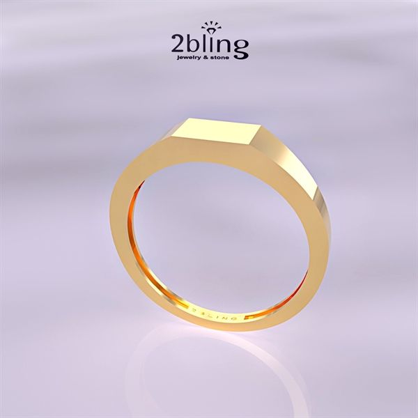  Nhẫn Thiết Kế 14K - Nhẫn Mặt Chữ Nhật - 2BJNTK23 