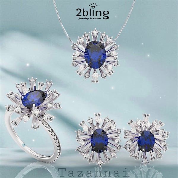  Bộ Lolite - S95 + Đá Lolite + Đá Moissanite 