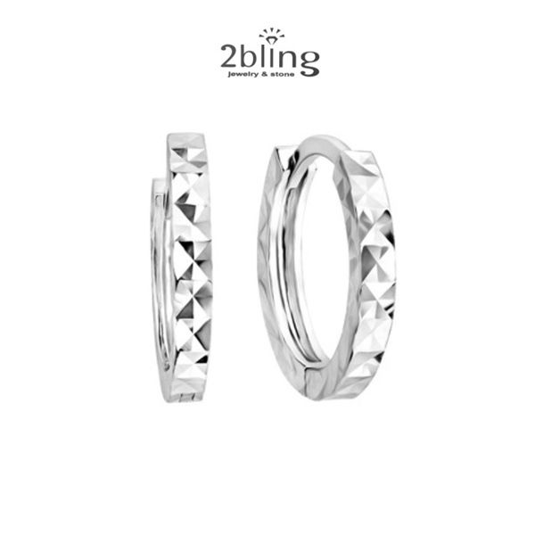  Bông tai thiết kế 18K - Vàng trắng Ý - SP000549 