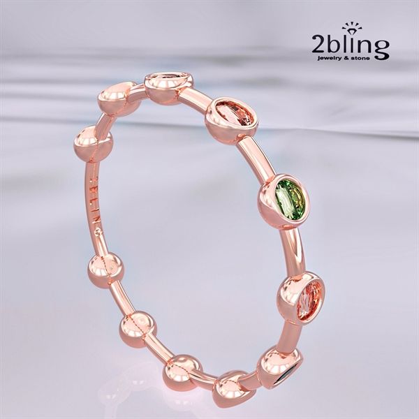  Nhẫn Thiết Kế 18K - Đá Tourmalin - 2BJNTK47 