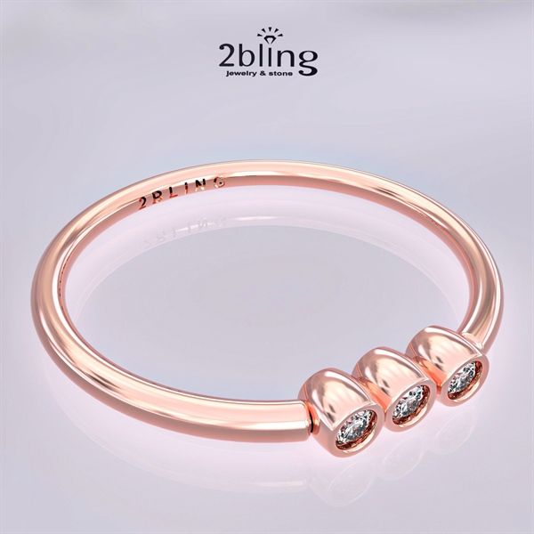  Nhẫn Thiết Kế 18K - Đá Tourmalin - 2BJNTK60 