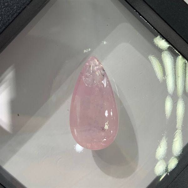  Đá Beryl Giọt nước Hồng 12.3x23.1 ly - 17.20 ct 