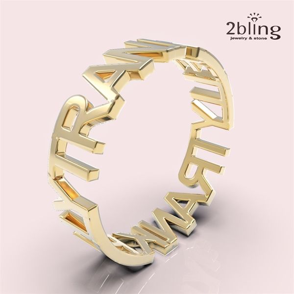  Nhẫn thiết kế 18k (750) - nhẫn kí tự - SP000542 