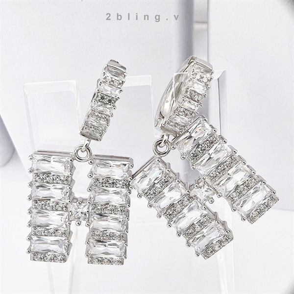  Bông tai nữ đá moissanite - 2BJB23 - Silver 