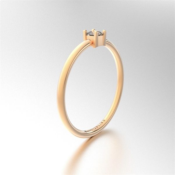  Nhẫn Thiết Kế Vàng 14k ONCOMA 3 - Đá Garnet 