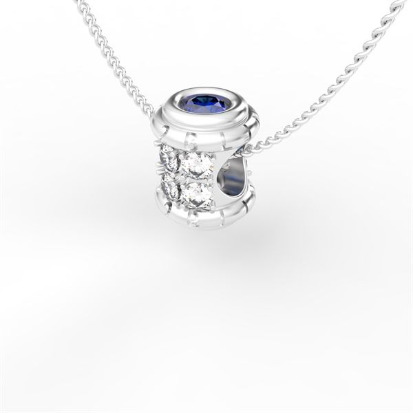  Mặt dây chuyền thiết kế XO - S95 + Đá Moissanite 