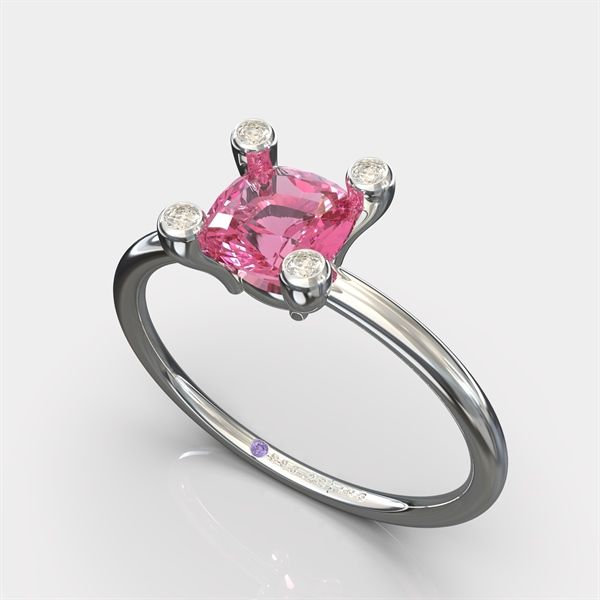  Nhẫn Thiết Kế - Đá Tourmaline Hồng - 2BJNTK15 