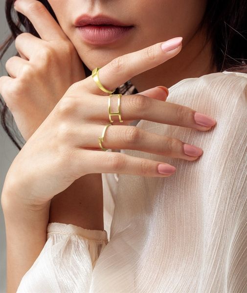  Nhẫn Thiết Kế 14K - Nhẫn Mặt Chữ Nhật - 2BJNTK23 