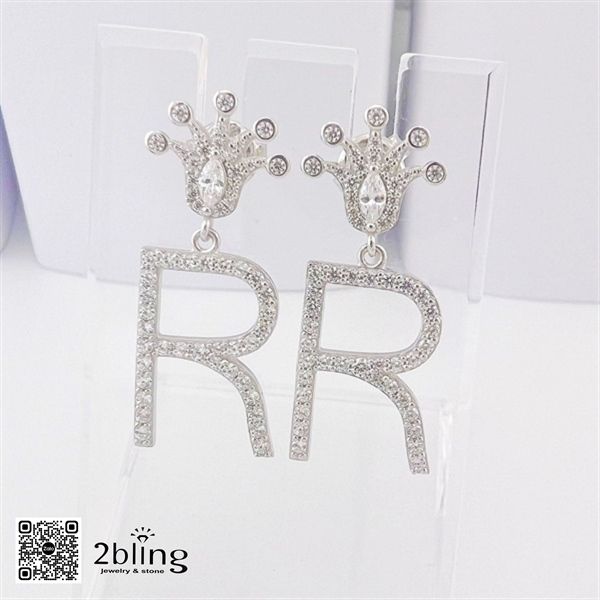  Bông tai nữ bạc cao cấp đá - 2BJB8 - Silver 