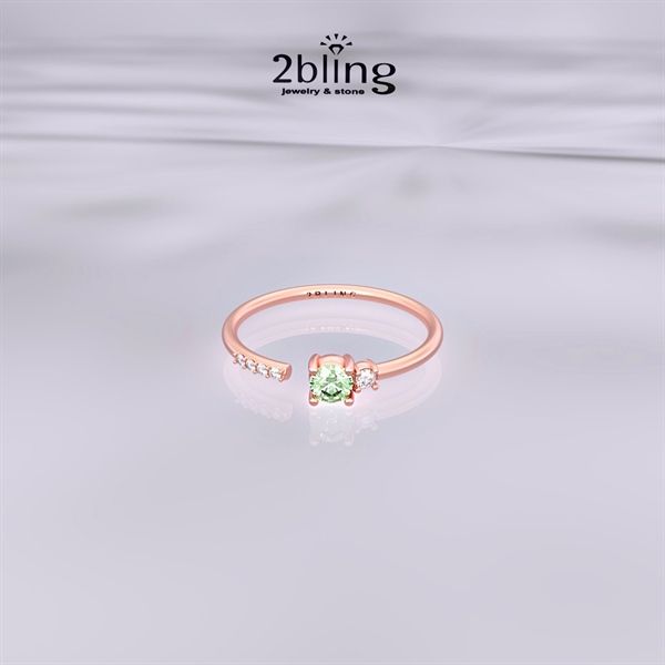  Nhẫn Thiết Kế 18K - Đá Citrine - Garnet - 2BJNTK21 