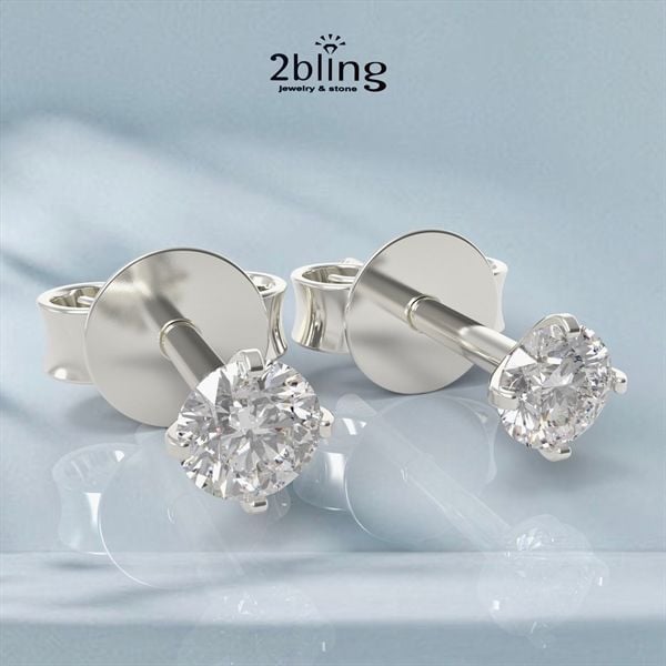  Bông tai NONI7 - 1 hột 3 ly 