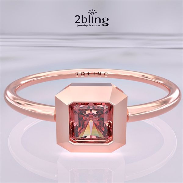  Nhẫn Thiết Kế 18K - Đá Garnet - 2BJNTK34 
