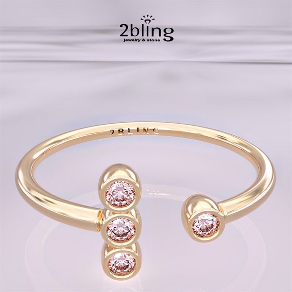  Nhẫn Thiết Kế 18K - Đá Tourmalin - 2BJNTK59 