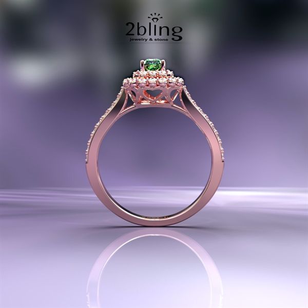  Nhẫn Thiết Kế 18K - Đá Emerald - 2BJNTK66 